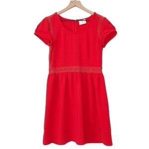 URBAN OUTFITTERS PINS & NEEDLES Flame Orange Lace Cut Out Dress 8